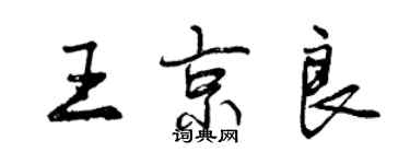 曾慶福王京良行書個性簽名怎么寫