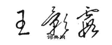 駱恆光王影霞草書個性簽名怎么寫