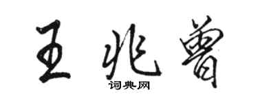 駱恆光王兆曾行書個性簽名怎么寫