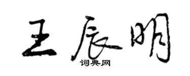 曾慶福王辰明行書個性簽名怎么寫