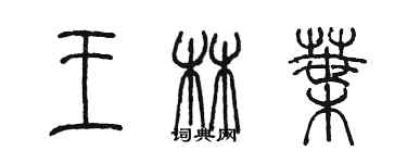 陳墨王林葉篆書個性簽名怎么寫