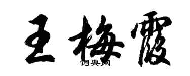 胡問遂王梅霞行書個性簽名怎么寫