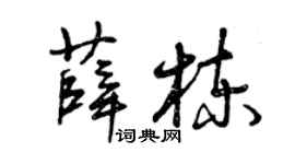 曾慶福薛棟草書個性簽名怎么寫