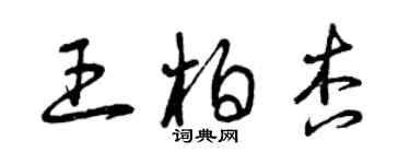 曾慶福王柏杏草書個性簽名怎么寫