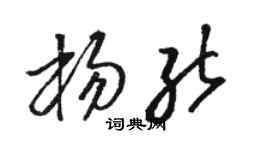 駱恆光楊能草書個性簽名怎么寫