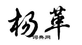 胡問遂楊革行書個性簽名怎么寫