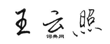 駱恆光王雲照行書個性簽名怎么寫