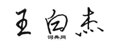 駱恆光王白傑行書個性簽名怎么寫