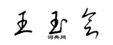 梁錦英王玉會草書個性簽名怎么寫