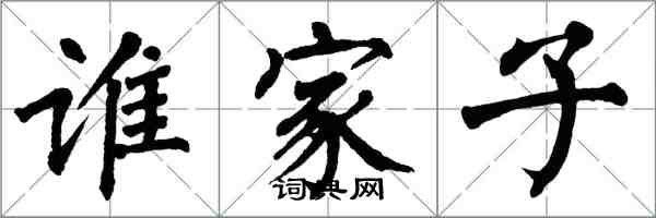 翁闓運誰家子楷書怎么寫