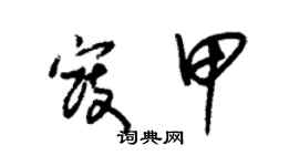 朱錫榮寇甲草書個性簽名怎么寫