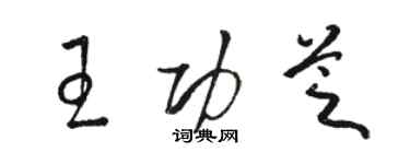 駱恆光王功芝草書個性簽名怎么寫