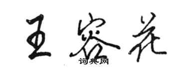 駱恆光王容花行書個性簽名怎么寫