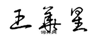 曾慶福王華星草書個性簽名怎么寫