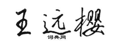 駱恆光王遠櫻行書個性簽名怎么寫