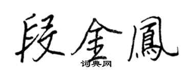 王正良段金鳳行書個性簽名怎么寫