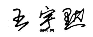 朱錫榮王宇默草書個性簽名怎么寫