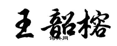 胡問遂王韶榕行書個性簽名怎么寫