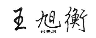 駱恆光王旭衡行書個性簽名怎么寫