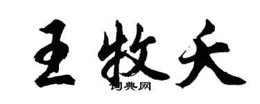 胡問遂王牧夭行書個性簽名怎么寫