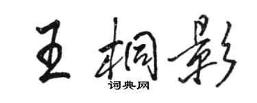 駱恆光王桐影行書個性簽名怎么寫