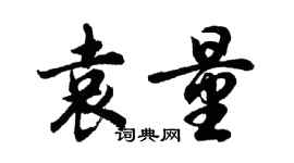 胡問遂袁量行書個性簽名怎么寫