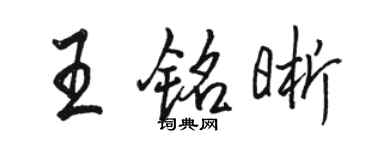駱恆光王銘晰行書個性簽名怎么寫