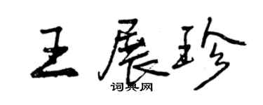 曾慶福王展珍行書個性簽名怎么寫