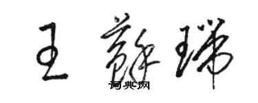 駱恆光王蘇瑞草書個性簽名怎么寫