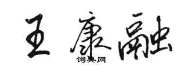 駱恆光王康融行書個性簽名怎么寫