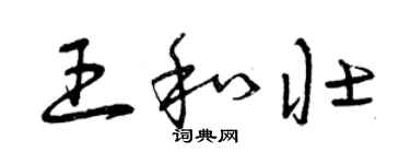 曾慶福王和壯草書個性簽名怎么寫