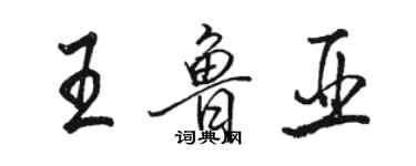 駱恆光王魯亞行書個性簽名怎么寫