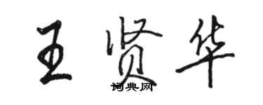 駱恆光王賢華行書個性簽名怎么寫