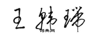 駱恆光王韓瑞草書個性簽名怎么寫