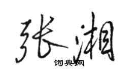 駱恆光張湘行書個性簽名怎么寫