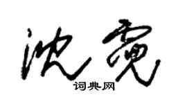 朱錫榮沈霓草書個性簽名怎么寫