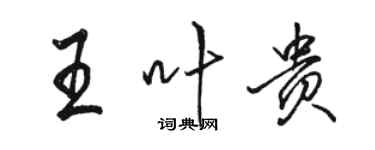 駱恆光王葉貴行書個性簽名怎么寫