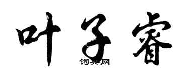 胡問遂葉子睿行書個性簽名怎么寫