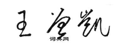 駱恆光王曾凱草書個性簽名怎么寫