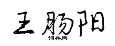 曾慶福王腸陽行書個性簽名怎么寫