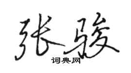 駱恆光張駿行書個性簽名怎么寫