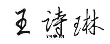 駱恆光王詩琳行書個性簽名怎么寫