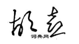 駱恆光胡喜草書個性簽名怎么寫