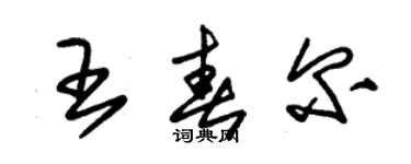 朱錫榮王春爾草書個性簽名怎么寫