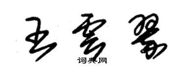 朱錫榮王雲翠草書個性簽名怎么寫