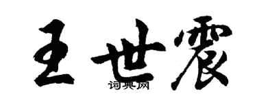 胡問遂王世震行書個性簽名怎么寫