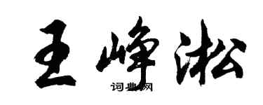 胡問遂王崢淞行書個性簽名怎么寫