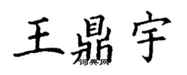 丁謙王鼎宇楷書個性簽名怎么寫