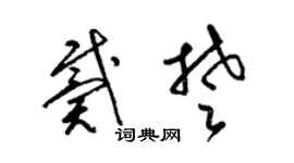 梁錦英戴楚草書個性簽名怎么寫