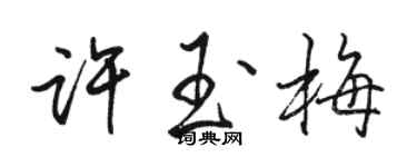 駱恆光許玉梅行書個性簽名怎么寫